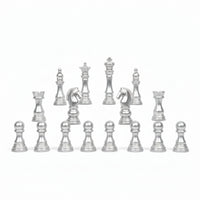 16 Pieces Chess Piece Ornaments Polished Miniature Chess Set Creative Decor for Collectors, Study