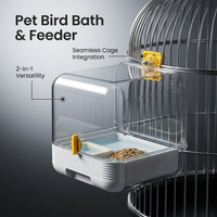 Bird Feeder Bath Cage Hanging, Parrot Cage Hanging Bath Feeder, Cage Hanging Bir