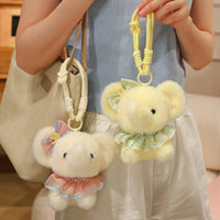 Cute Elephant Plush Toy with Keychain Attachment