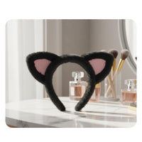 Cat Ears and Tail Set Customizable Fit Animal Cosplay Accessories Lightweight Furry Ears Headband and Tail for Adults, Halloween, Festivals, Christmas