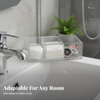 Cosmetic Divider Tray Space-Saving Multi-Section Drawer Insert for Makeup Users