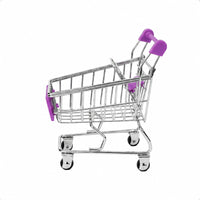 Mini Metal Shopping Cart Compact Mini Shopping Cart Realistic for Desk