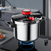 Burst-Resistant-Proof Design Stainless Steel Pressure Cooker Energy Saving Stovetop Pressure Cooker Enhanced Safety Features Locking Lid Stockpot Long-Lasting Construction for Home Cooks, Families, Meal Prep