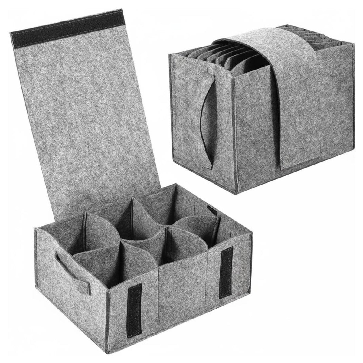 Camping Tableware Bag Foldable Portable Dishware Carrier With Dividers Camping Tableware Organizer for Campers, Picnics