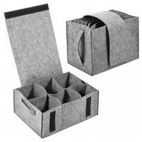 Camping Tableware Bag Foldable Portable Dishware Carrier With Dividers Camping Tableware Organizer for Campers, Picnics