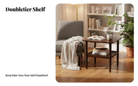 dualtier Square End Table Minimalist Design Household Furniture for homeowners