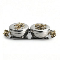 Storage Jars with Tray Elegant Container Stylish for Kitchen Countertop