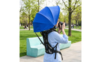 Adjustable Foldable Backpack-Mounted Umbrella Portable Handshands-Unencumbered Umbrella with Harness Wearable Rain Canopy with Shoulder Straps for Farmers, Hikers, Anglers, Farming, Outdoor Work, Hiking, Fishing