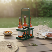 2 Pieces Foldable Beer Bottle Carrier Reusable Folding Drink Carrier for Party