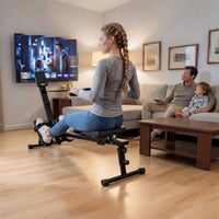 Rowing Machine Padded Seat Home Rowing Machine Textured Foot Pedals Exercise Rower