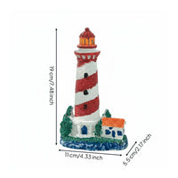 Lighthouse Ornament Striped Mediterranean Lighthouse Ornament Resin