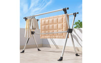 Stainless Steel Clothes Drying Rack Rust-Resistant Laundry Drying Rack Sturdy Furniture Heavy Duty for Balcony, Apartment