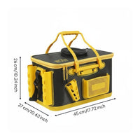 Fishing Bucket Leak-Resistant Portable Live Fishes Container Pump Port Foldable Fishing Bucket for Anglers