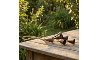 Pleasant Bell Ornament with Rope Loop Rustic Bell Cluster with Rope Charming Hanging Wind Chime Lightweight for Porch