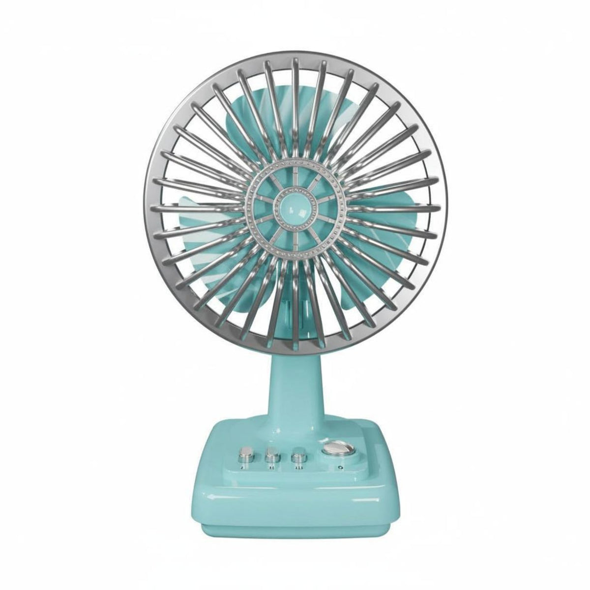 Desk Fan with Metal Grille Space-Saving Retro Desktop Fan Classic for Office