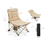 Portable Camping Recliner Adjustable Recline Outdoor Seating for Office, Anglers