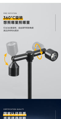 led酒吧台灯充电气氛灯射灯清吧氛围灯小夜灯户外摆摊餐桌桌灯 触摸开关 国内扁插 黑色+B款四头+暖白光+充电器