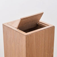 Wooden Trash Can for Bathroom, Slim Bin with Lid, 6L, 65cm, for Home and Office