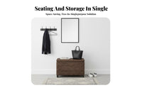 Woven Top Storage Chest Sittable Lid Rectangular Storage Ottoman adaptable Use