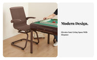 Cantilever Game Chair C-Shaped Base Indoor Seating Breathable Ergonomic Design for Mahjong Players, Offsite Workers