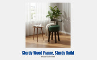 Sturdy Wood Rotating Sofa Chair, Leather Padded, Modern Minimalist Single Round Lounge Chair, Small Space Living Room, Elderly