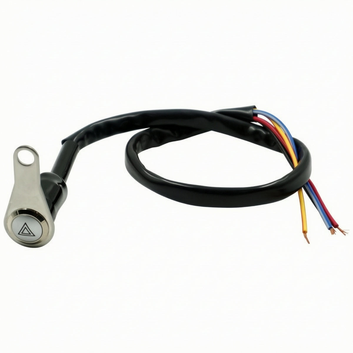 Metal Motorcycle Handlebar Switch with Bracket Compact Self-Locking Double-Flash Switch Practical Waterproof for Bikers
