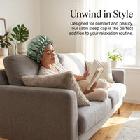 Satin Bonnet for Sleeping Double Layer, Adjustable Nightcap with Elastic Band, Soft Cap for Curly Protection Mixed Color