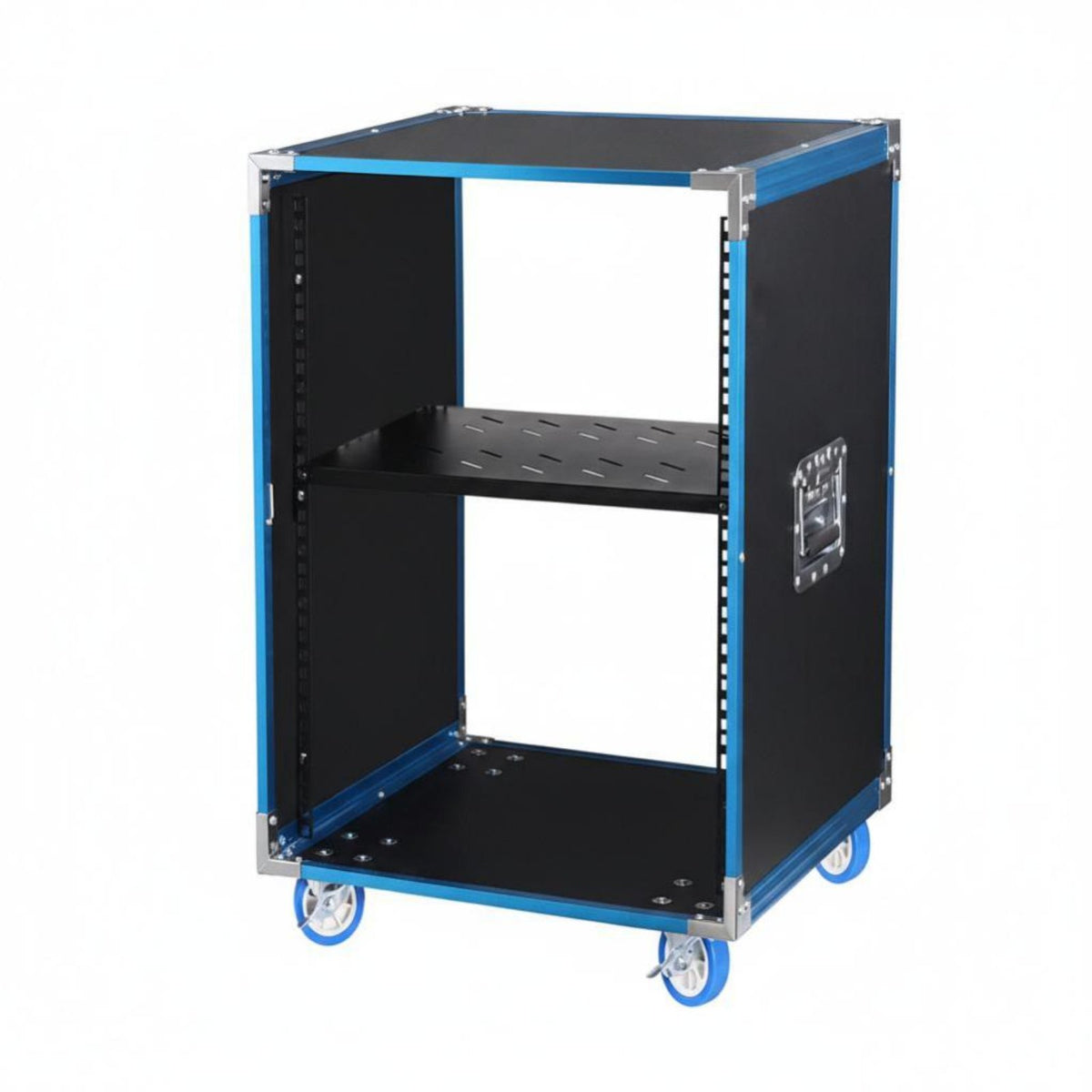 Rolling Amplifier Rack Easy Movement Rolling audio console Stand Open Frame for KTV Room