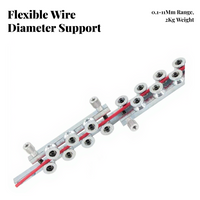 Wire straightener with metal rollers