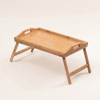 Bed Table with Folding Legs Lightweight Bed Tray with Folding Legs Sustainable Bamboo Portable Desk for Floor