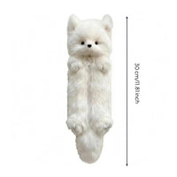 Canine Writing Instrument Case Faux Soft Pile Fabric Canine Case Vertical Zipper