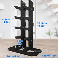 Acrylic Knife Display Stand for 7 Knives, Clear/White/Black
