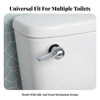 Side-Mount Single Push Flusher silver-toned Finish Flush Mechanism for Plumbers