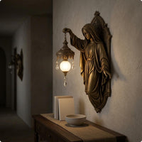 Vintage Lantern Wall Lamp Ornate Home Decor Resin
