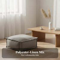 Square Pouf Ottoman Japanese design Floor seat Multi-Functional for Homeowners