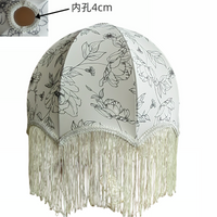 宋式美学中古印花弹力布吊灯罩改装换新灯笼餐吊卧室瑜伽室吊灯罩