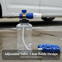 1000 Ml Pressure Washer Foam Dispenser Heavy-Duty Foam Dispenser Scratch Cleaning High Pressure Soap Foam Dispenser for Motorcycle Washing