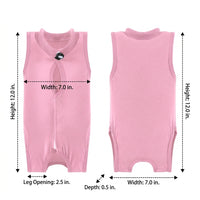 Cat Recovery Suit with Fasteners, Sleeveless Post-Surgery Vest Style, Breathable Anti-Licking Cat Suit and Belly Protector for All-Seasons Use