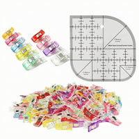 101 Pieces Sewing Template with Clips Acrylic Quilting Ruler Lightweight