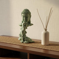 2 Pieces Zen Buddha Ornament New Chinese Design Sandstone Buddha Set Gift Idea