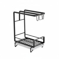 Kitchen Sink Organizer Rack Draining Design Sponge Holder with Dishcloth Rack