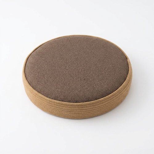 Round Floor Cushion, Large Floor Pillow for Living Room, Modern Minimalist Seating, Tatami Meditation Seat Pad, Artisanal Loo