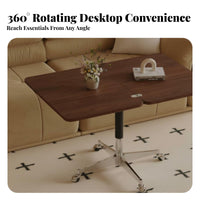Adjustable C-Shaped Table Mobile Design Household Furniture Space-Saving Midcentury-Centuryperiod Design for Living Room