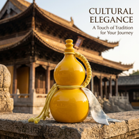 Glass Gourd Water Bottle Sealed, Gourd Water Chinese Hand Rope, Water Bottle Chi #variant:Yellow