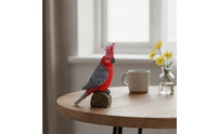 Decorative Cockatoo Figurine Realistic Cockatoo Statue Painted Bird Ornament Intricate for Desk, Shelf