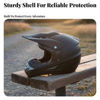 Complete-Coverage Outdoor Helmet Lightweight Design Full Face Motocross Helmet Adjustable Chin Strap Secure Headwear for Women, Motorcyclists