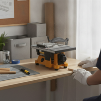 Micro Table Saw Multi-Material Cutting Mini Table Saw Compact Size Power Tool for Hobbyists, Workshop