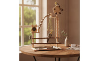 Parrot Activity Center Wooden Bird Playground with Ladder Parrot Playstand
