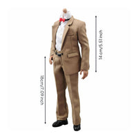 1:6 Scale Doll Suit Tailored Lapel Miniature Clothing Set Front Pockets