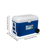 Hard   Chiller with Wheels Rolling Insulated Box with Wheel Heavy-Duty Ice Chest for Picnics